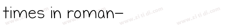 times in roman字体转换